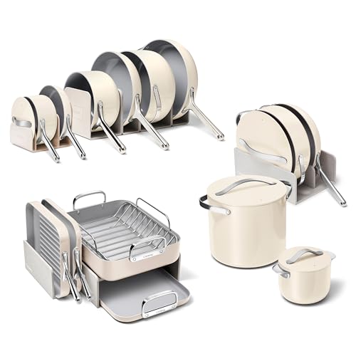31-Piece Non-Stick Ceramic Cookware Bundle (Cream / 31pc Set)