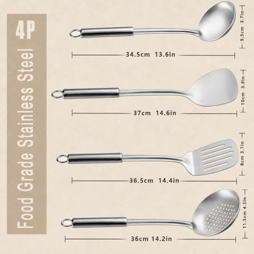 Cooking Utensils Set (4P-Silver)
