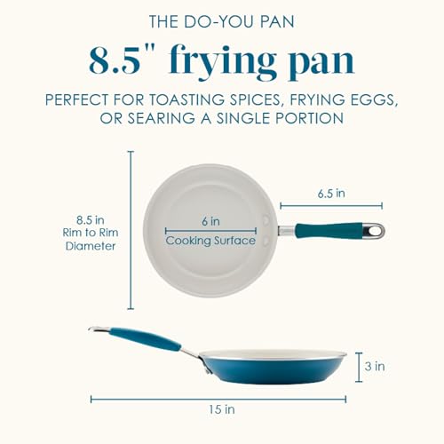 Cucina Ceramic Nonstick Frying Pans (Skillet Set (8.5" & 10") / Marine Blue)