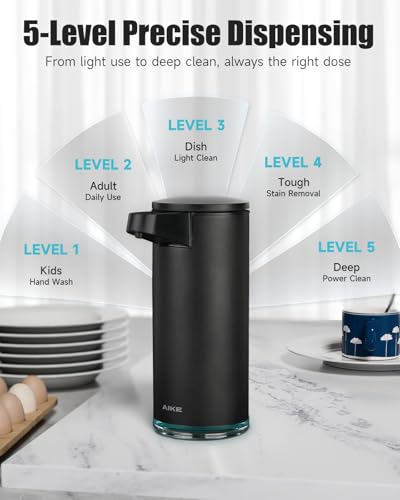 SensePro Automatic Soap Dispenser 12.8oz Spot Resist Matte Black (Matte Black Coating)