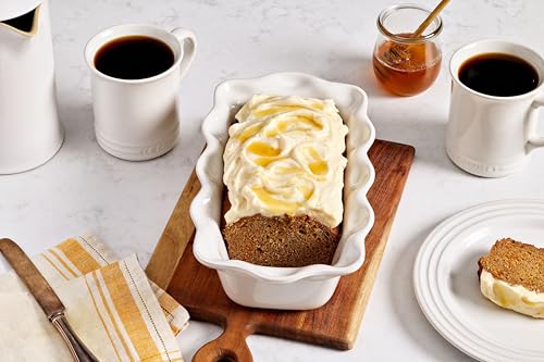 Stoneware 9" Fluted Pie and 9" Fluted Loaf Dish (Oyster)