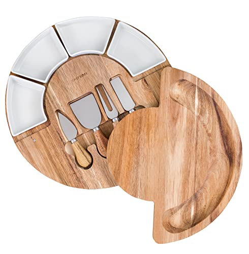 Charcuterie Board Set and Cheese Serving Platter (13 inch)