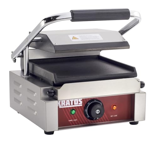 Commercial Electric Panini Sandwich Grill with Smooth Plates (Small w/ Smooth Plates)