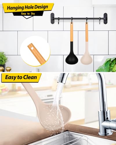 Silicone Soup Ladle Spoon Kitchen Utensils (2 Count)
