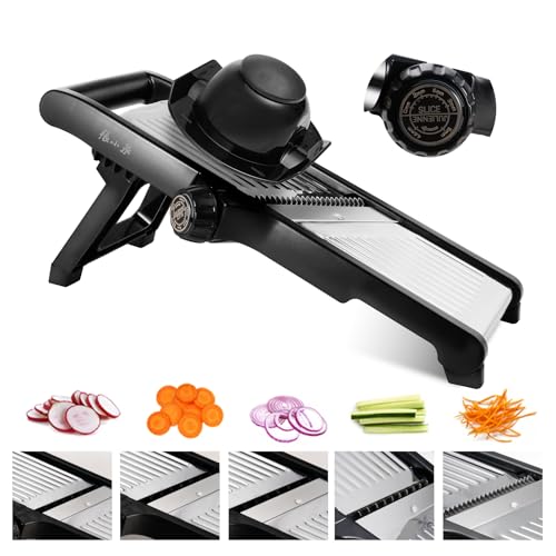 5‑in‑1 Adjustable Mandoline Slicer (Black)
