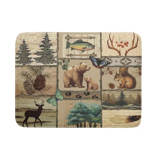 Rustic Cabin Dish Drying Mat (DMS918BearL / 24" x 18")