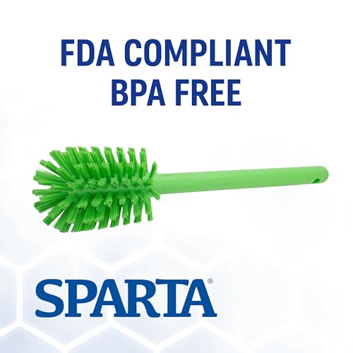 SPARTA 12 Inch Bottle Brush with Polyester Bristles and Plastic Handle (12 Inches (Pack of 1) / Pink)