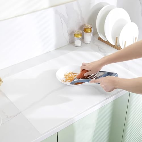 Silicone Placemats (25.6"×17.7"-1pack / Translucent Thicken Non-slip)