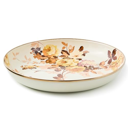 Enamel Abundant Bowl (White Wild Rose)