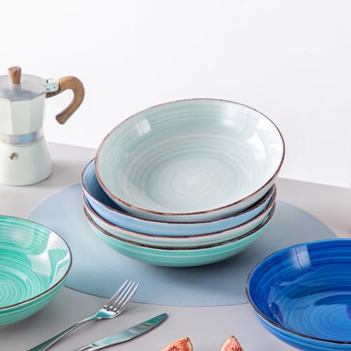 Bonita Pasta Bowls Set of 6 (Cool Color / 50 Oz)