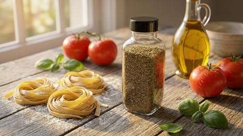 Glass Spice Jars with Shaker Lids (French Square 16oz Black Set of 3)