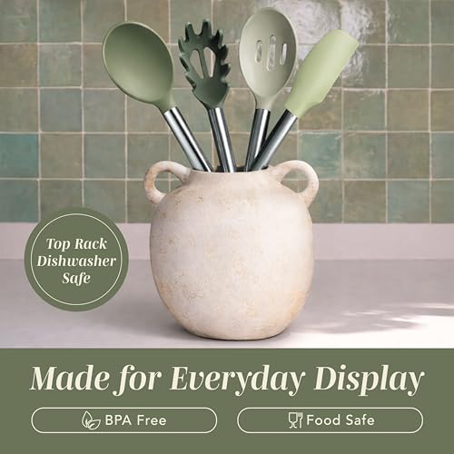 Silicone Cooking Utensils (Green / 10 Pieces)