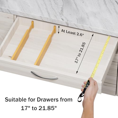 Bamboo Drawer Dividers Organizers (bamboo-4Pack)