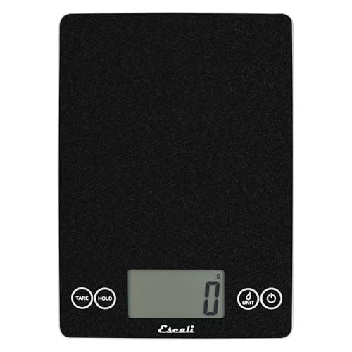 Arti Glass Food Scale Digital Countertop Kitchen (Black / 9" x 6.5" x .75")