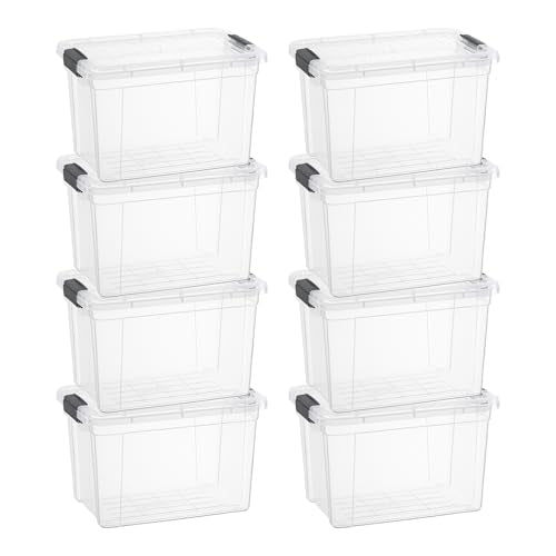 4.75 Quart Clear Plastic Storage Boxes with Lids (4.7 Quart)
