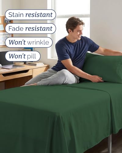 Twin XL 3 Piece Sheet Set (17 - Emerald Green / Twin XL)