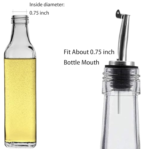 6 Pcs Oil Spout Liquor Bottle Pourer Spouts for About 3 (Flip Top (Pack of 6))