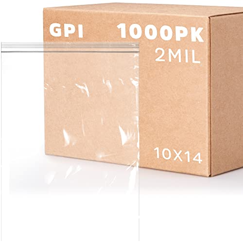 GPI 10" x 14" Zip Bags (1000 Count)