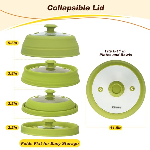 Microwave Splatter Cover (Green / 11.8inch)