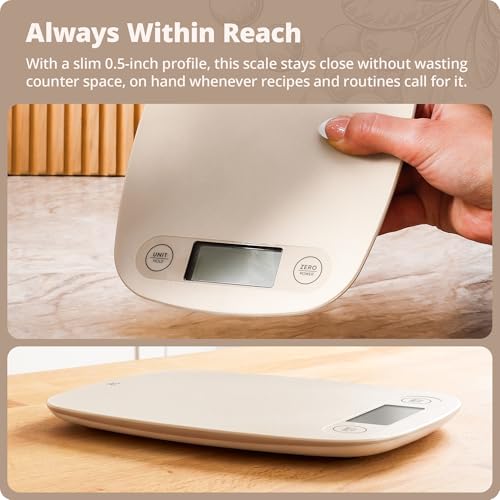 Food Scale Slim & Compact Build (Birch White)