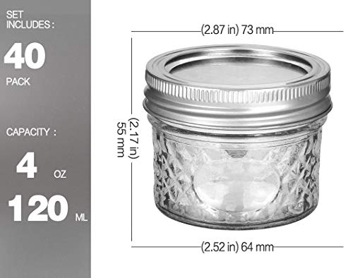 40 PACK Mason Jars