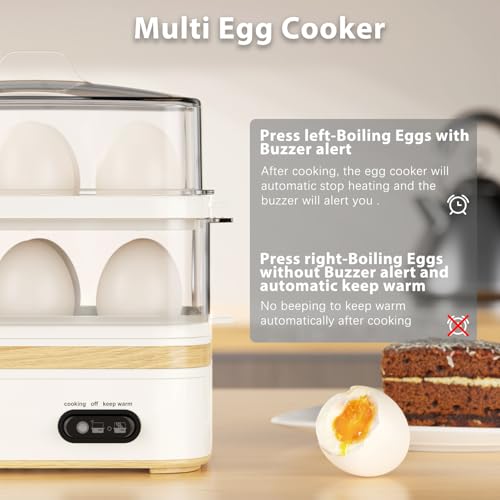 Rapid Egg Cooker Electric 12 Eggs Capacity (White)