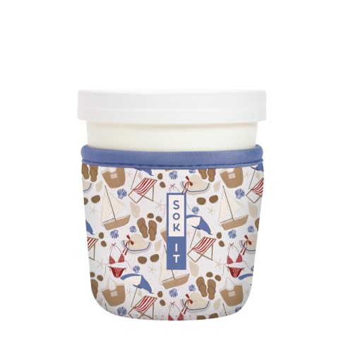 IceCreamSok Insulated Neoprene Cover (Coastal Weekender / Fits Tapered Pints)