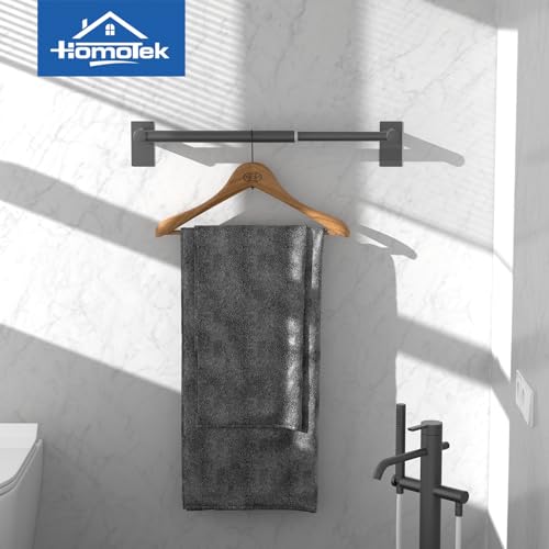 Adhesive Adjustable Towel Bar (1 Pack / Heavy Duty-self-adhesive-matte Black)