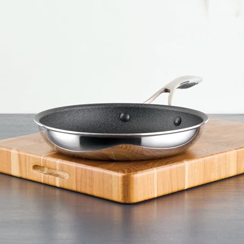 C1 Series Clad Stainless Steel with ScratchDefense Technology Cookware Nonstick Induction Frying Pan (10-Inch)
