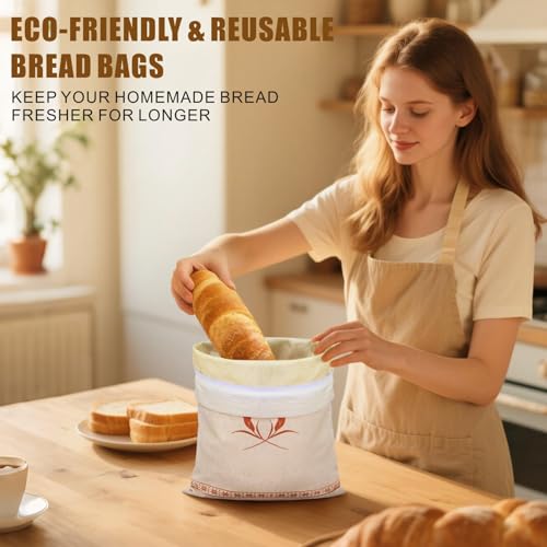 Beeswax Bread Bags 2 Pack (WhiteRice)