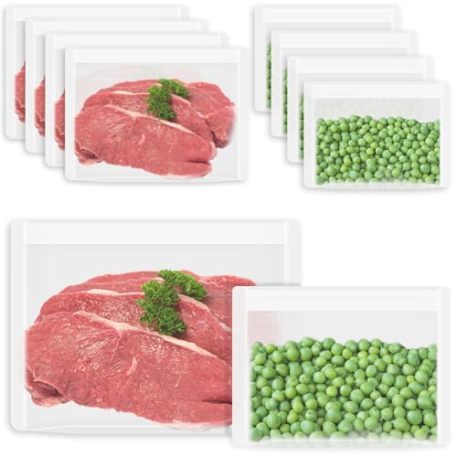 Reusable Sandwich Bags & Snack Bags Set (Translucent | S+XS | 8 Pack Flat)