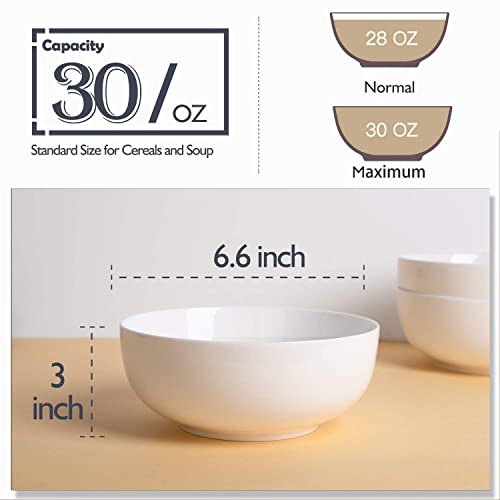 30 Oz Porcelain Soup Bowls Set of 6 (30oz)