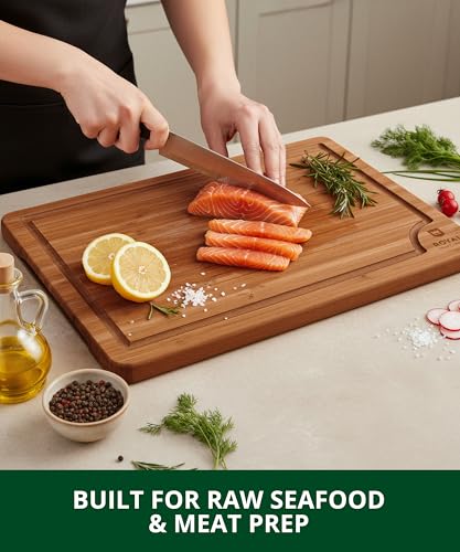 Wooden Cutting Boards for Kitchen Appliances (3-Piece / Brown)