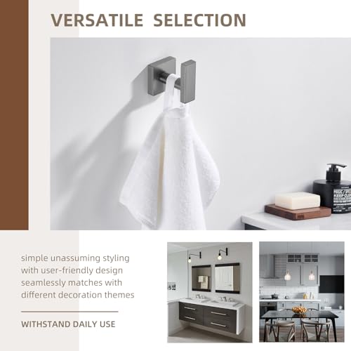 Gunmetal Gray Bathroom Towel Hook (Gunmetal Gray)