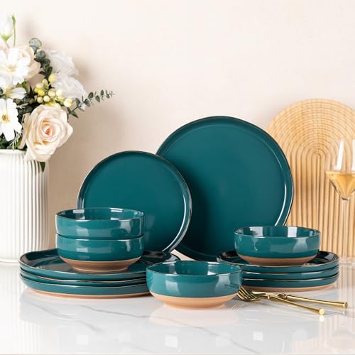 Dinnerware Sets for 4 (Deep Green / Service For 4(12Pcs))