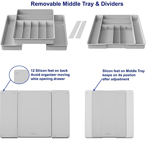 Expandable Kitchen Drawer Flatware Organizer