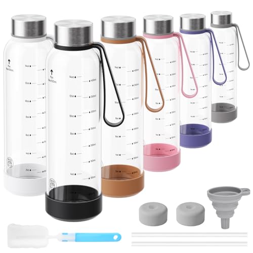 18 oz Glass Water Bottles (Clear-06-6p/18oz / 18oz)