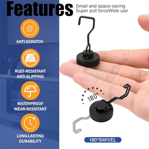 Magnetic Hooks for Grill & Refrigerator (4 Count)
