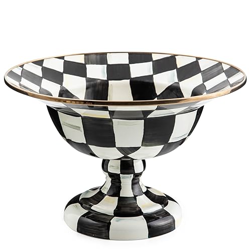 Enamel Compote (Large / Courtly Check)
