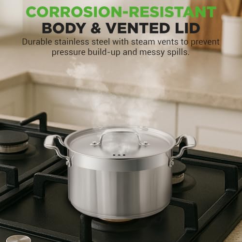 5 Quart Stainless Steel Stockpot with Lid
