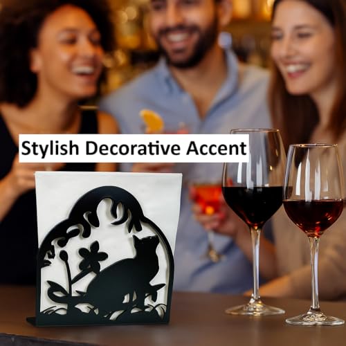 Black Cat Napkin Holder for Table