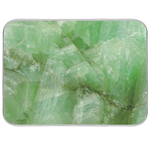Super Absorbent Dish Drying Mat (Green Jade Stone Marble / 18" x 24")
