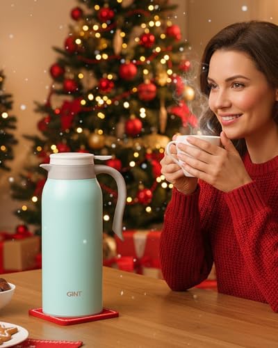 51 Oz Stainless Steel Thermal Coffee Carafe (Blue / 50.7 Ounces)