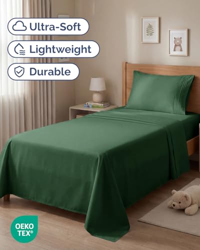 Twin Size 3 Piece Sheet Set (17 - Emerald Green / Twin)