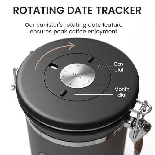 Coffee Canister with Window (Black / 39 oz)