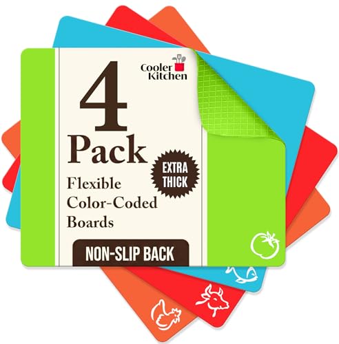 Plastic Cutting Boards for Kitchen (Vibrant)