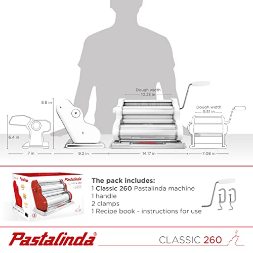 Classic 260 Pasta Maker Machine (White)