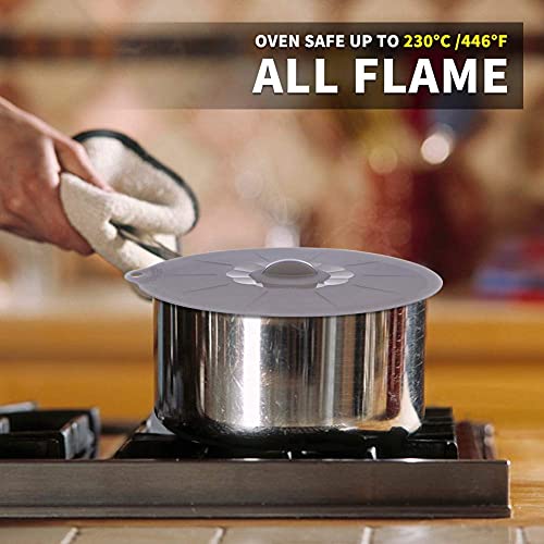 Silicone Lids for Pots and Pans (Clear Gray)