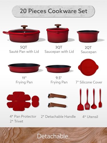20pcs Titanium Cookware Set