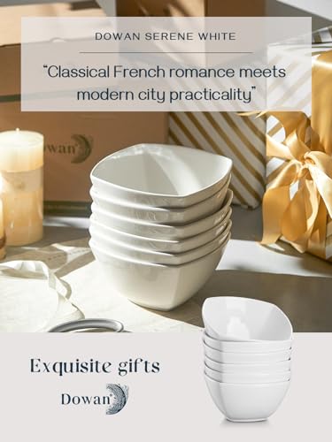 Porcelain Soup Bowls Set of 6 (27 OZ / Soft White)